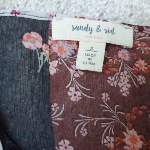 Sandy & Sid Semi-Sheer Patchwork Duster/Kimono Size Small - Picture 3 of 6